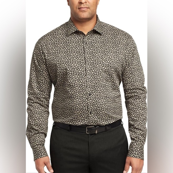 Van Heusen Men's Slim Fit Stain Shield Stretch Dress Shirt/size 19(34-35) - Picture 1 of 9